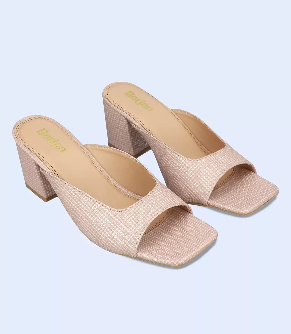 BW9358 Women Slipper Heels - Pink Casual