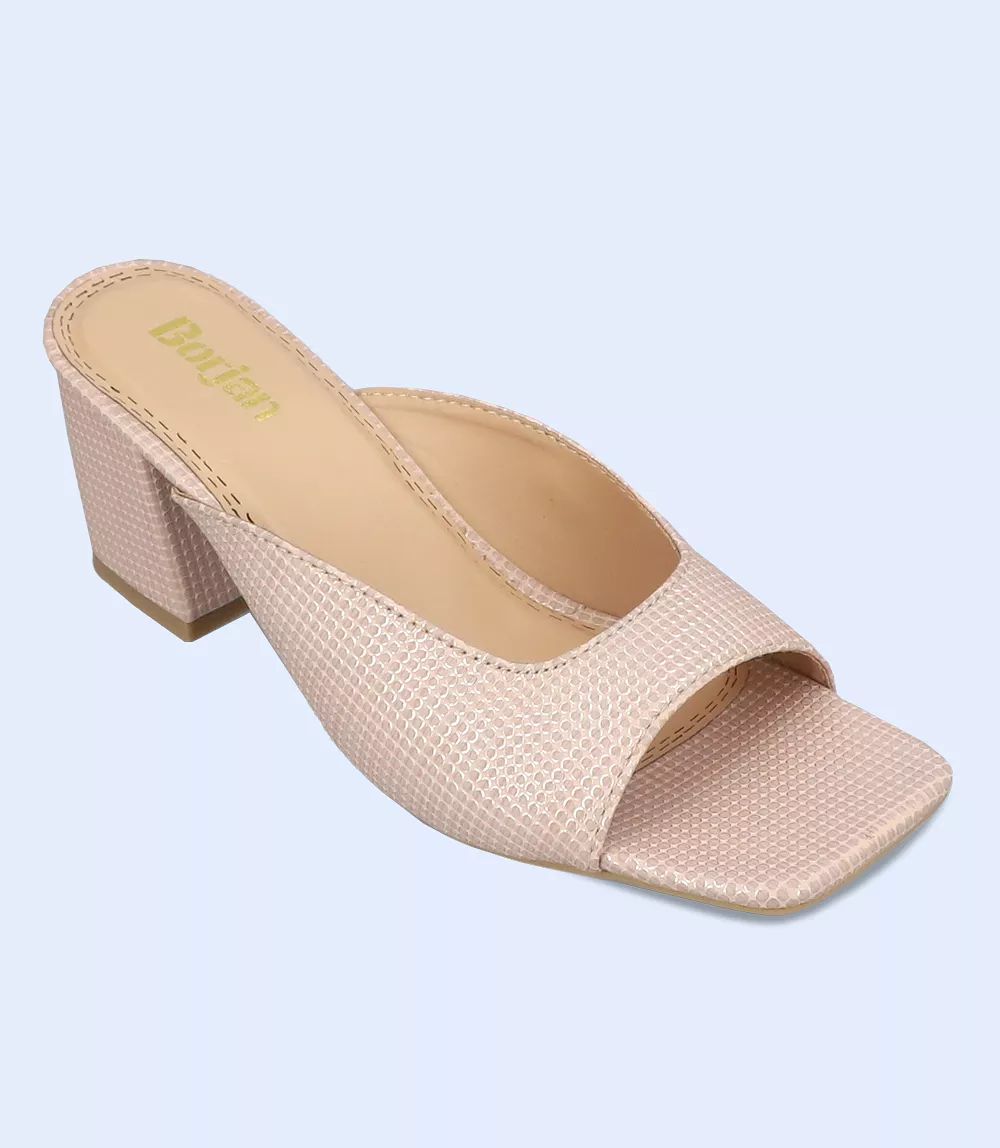 BW9358 Women Slipper Heels - Pink Casual