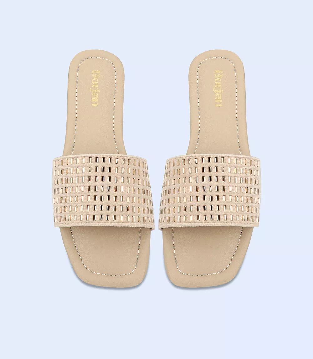 BW9424 Beige Casual Slipper for Women