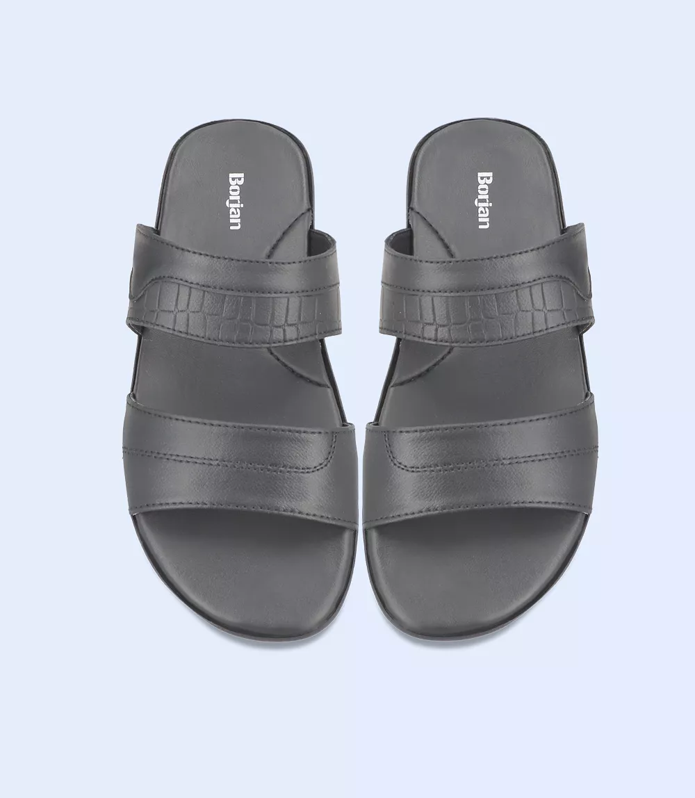 casual men's slipper - black (BM5634)