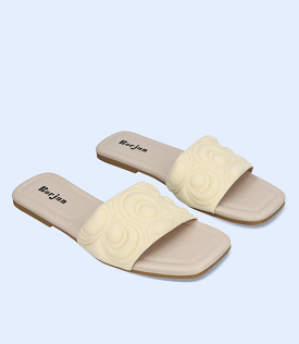 casual slipper for women, Ivory - BW7341