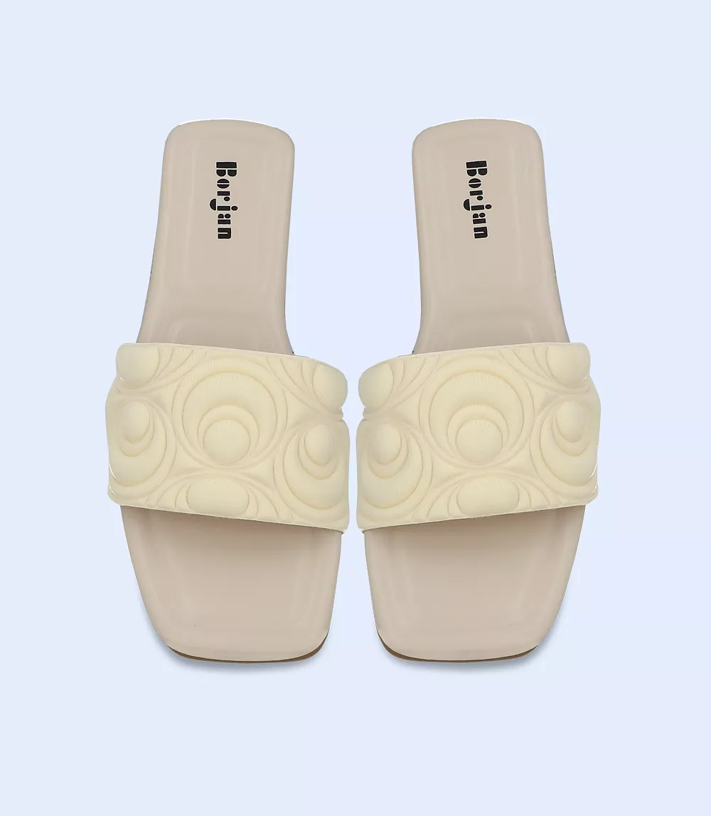 casual slipper for women, Ivory - BW7341