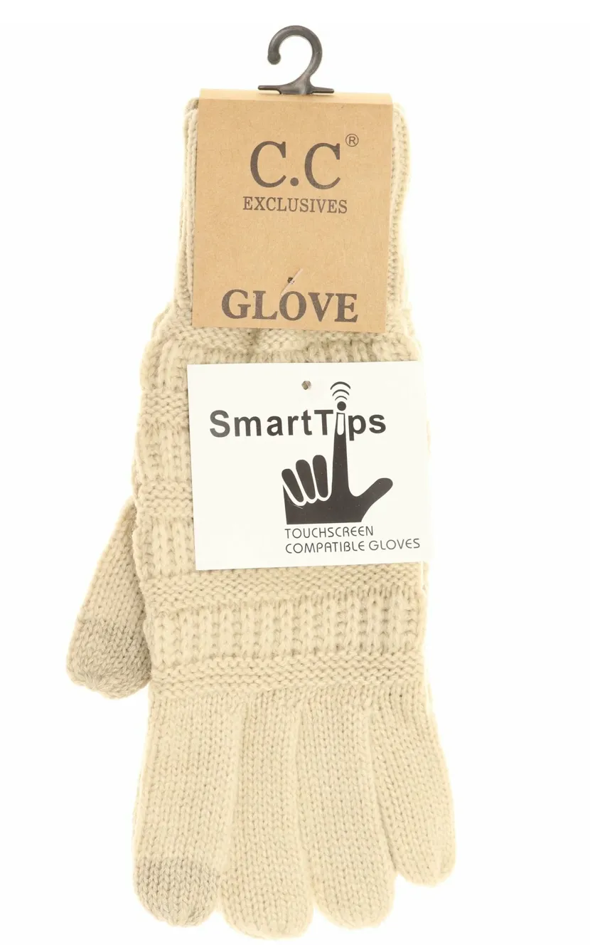 Cable Knit Gloves - CC Brand