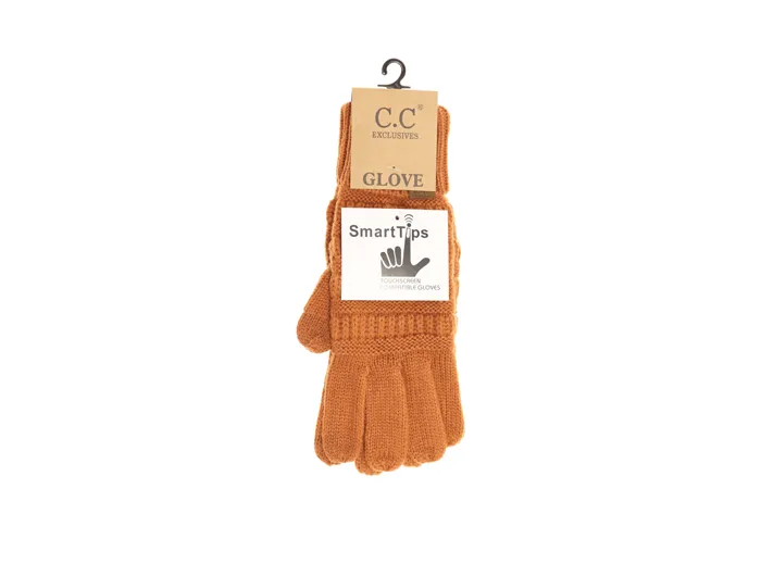 C.C Women's Cable Knit Gloves