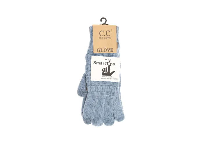 C.C Women's Cable Knit Gloves