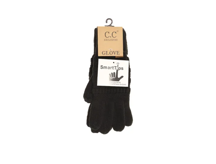 C.C Women's Cable Knit Gloves