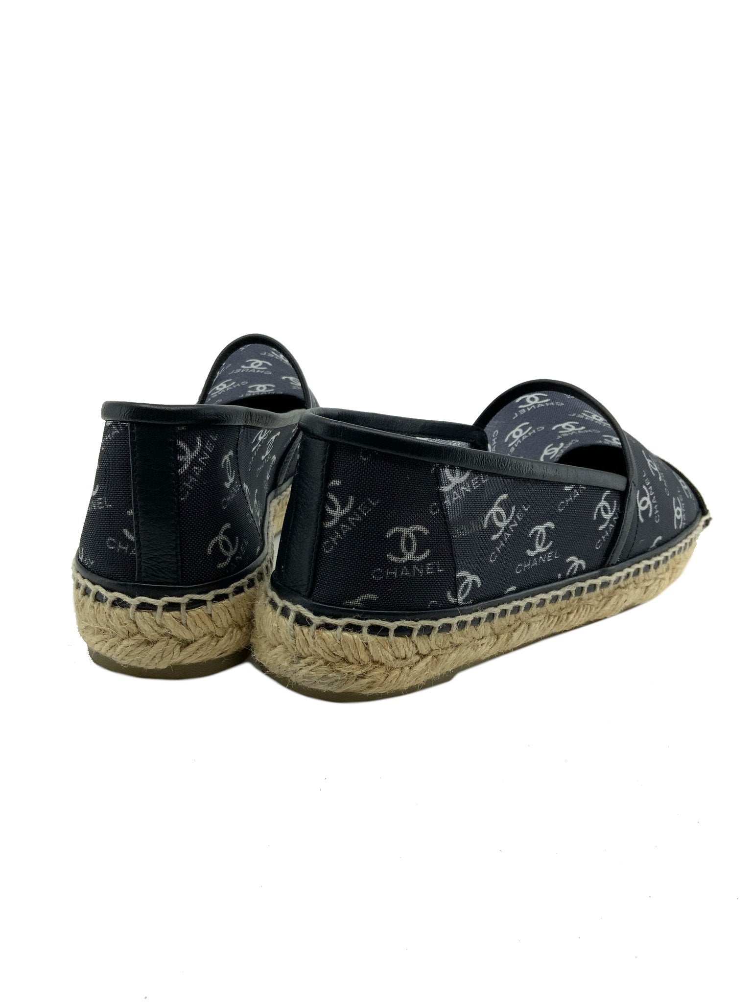 Chanel Mesh Grosgrain CC Espadrille Flats Size 6 - Buy Online