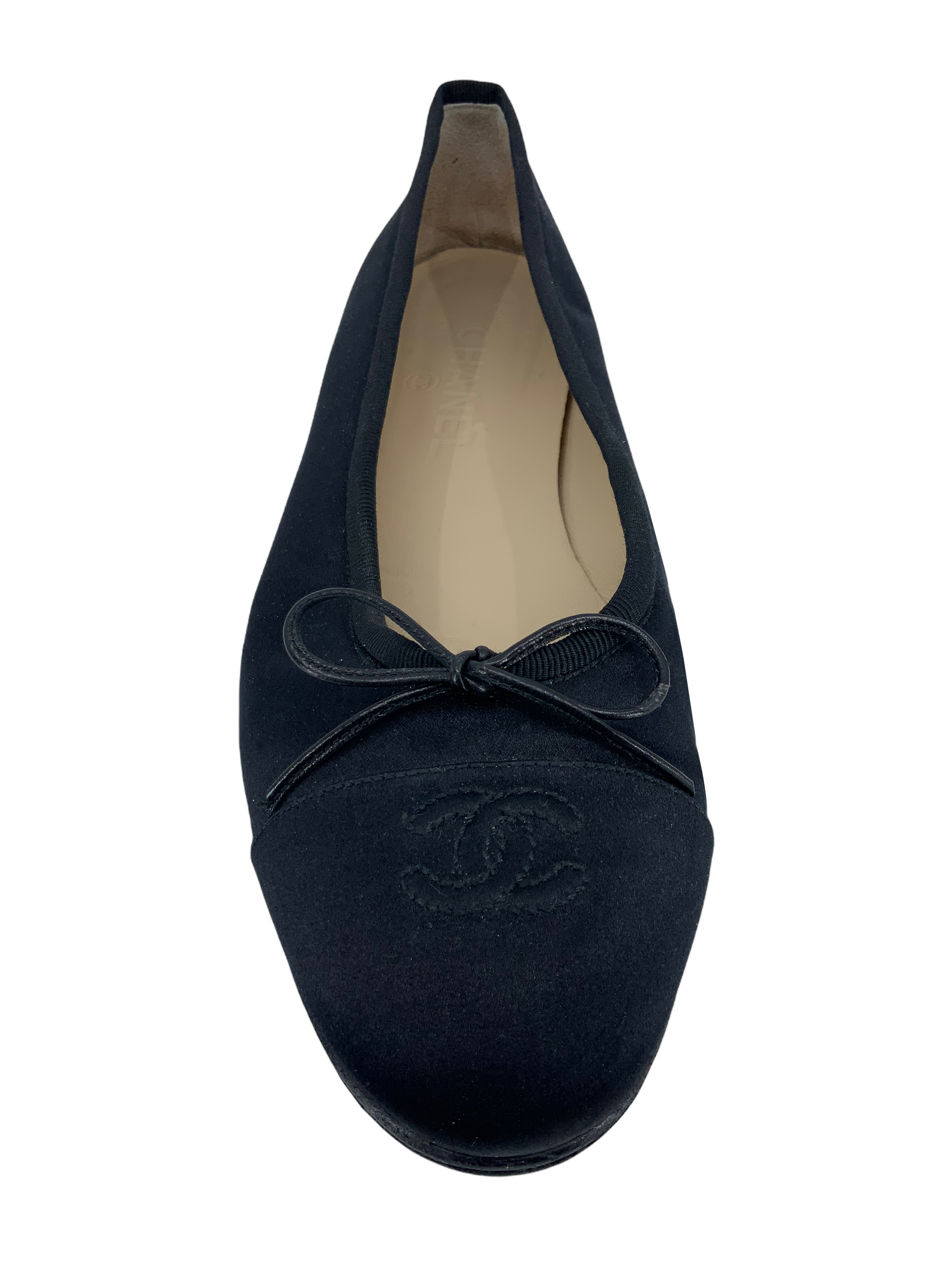 Chanel satin ballet flats, size 10.5