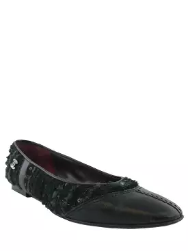 Chanel Tweed Cap Toe Ballerina Flats 7.5