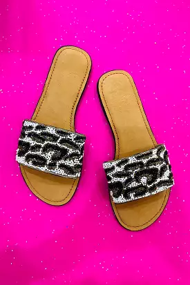 Cheetah Print Slide Sandals