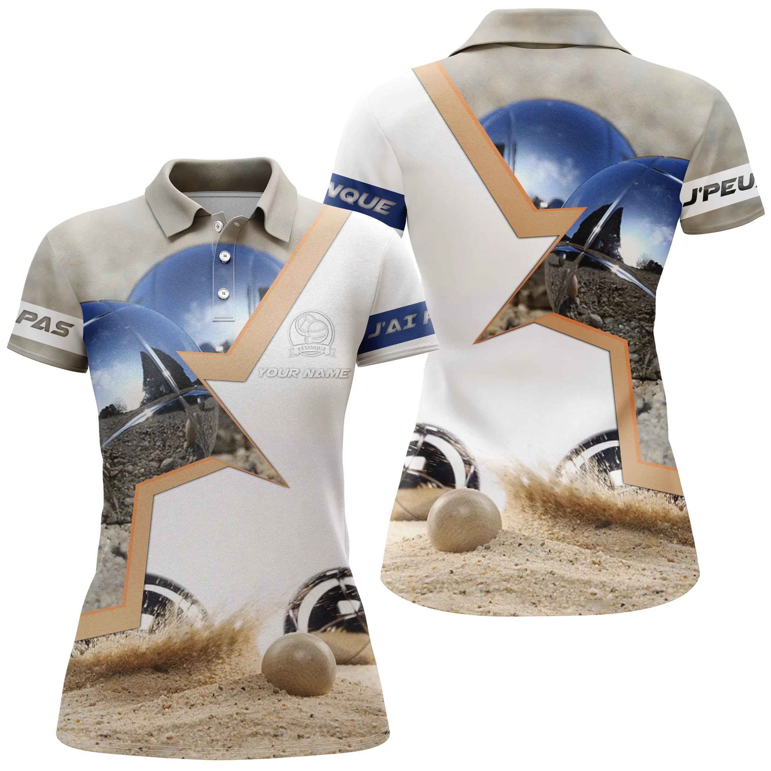 Chiptshirts Customized Boulista Polo Shirt, Personalized Petanque Gift, Petanque Ball Pattern - CT03122219