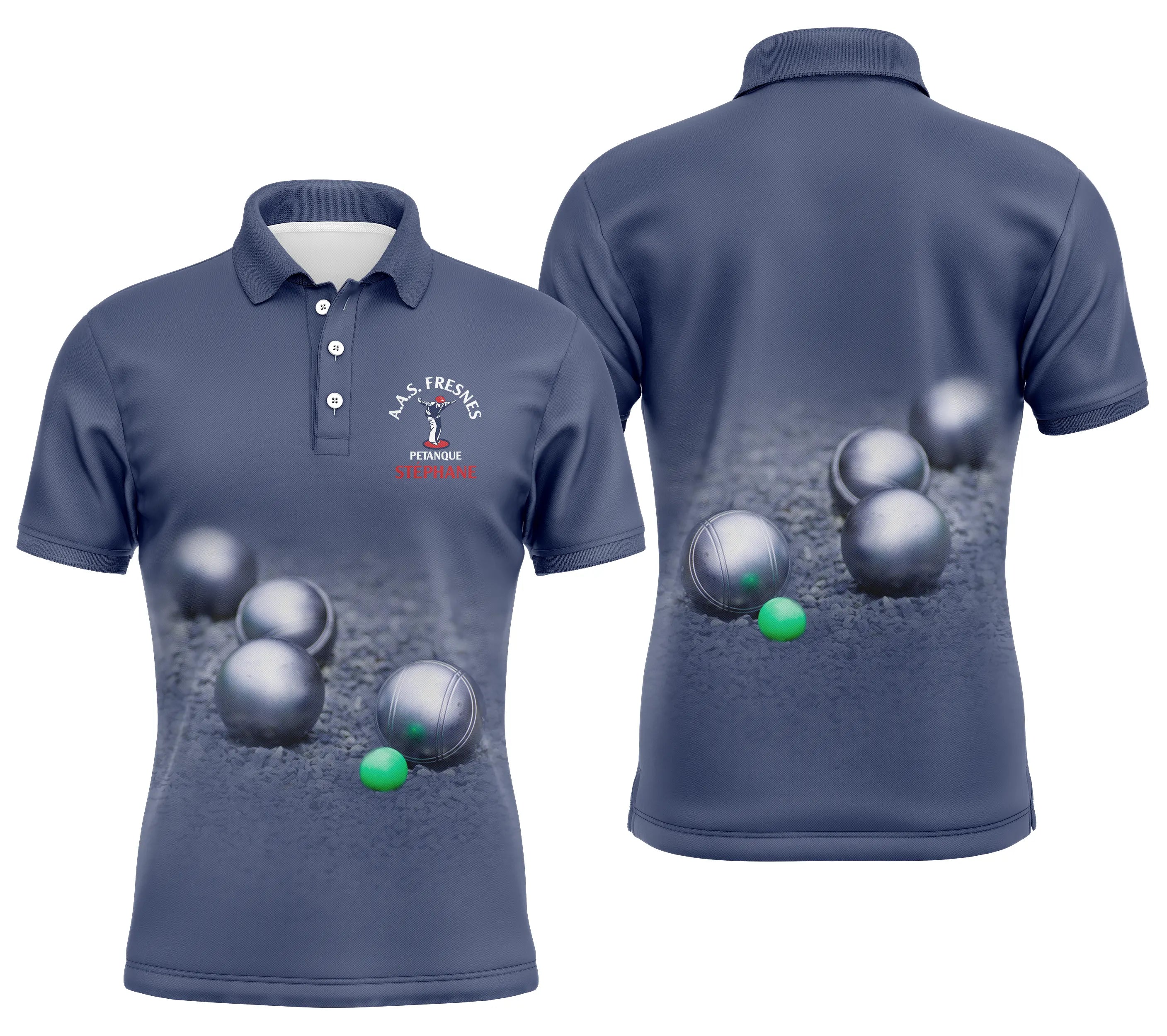 Chiptshirts Customized Polo for Men and Women, A.A.S. FRESNES Pétanque Club - CTS070622