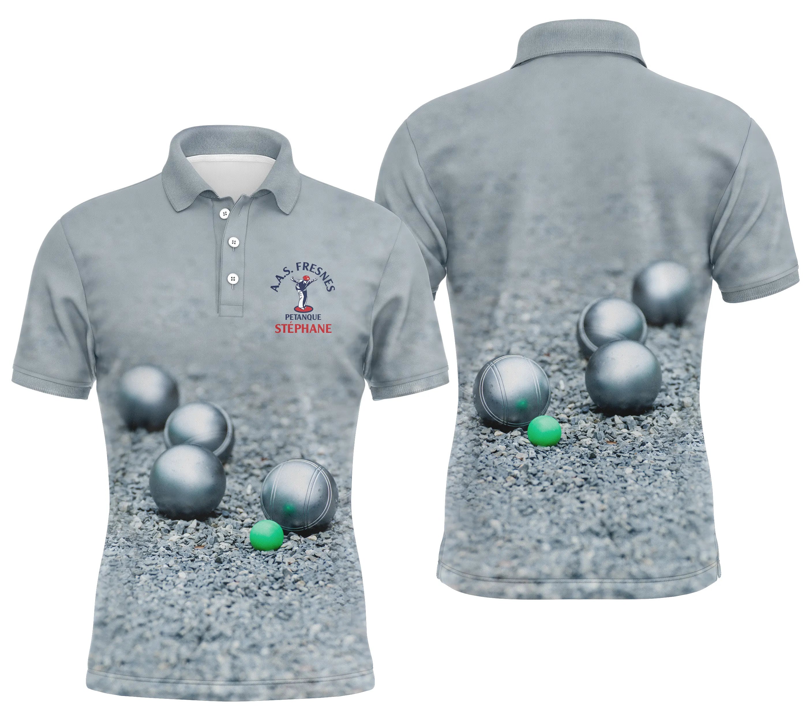 Chiptshirts Customized Polo for Men and Women, A.A.S. FRESNES Pétanque Club - CTS070622