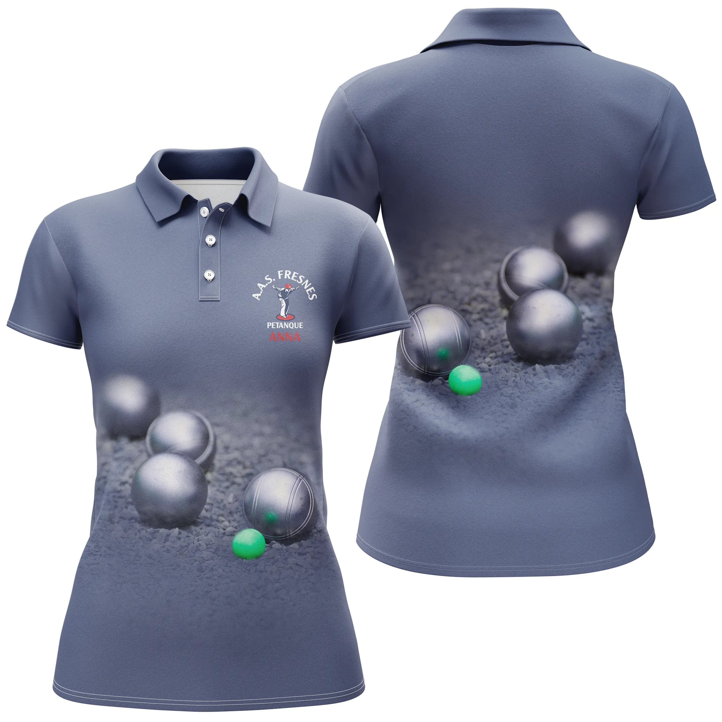 Chiptshirts Customized Polo for Men and Women, A.A.S. FRESNES Pétanque Club - CTS070622