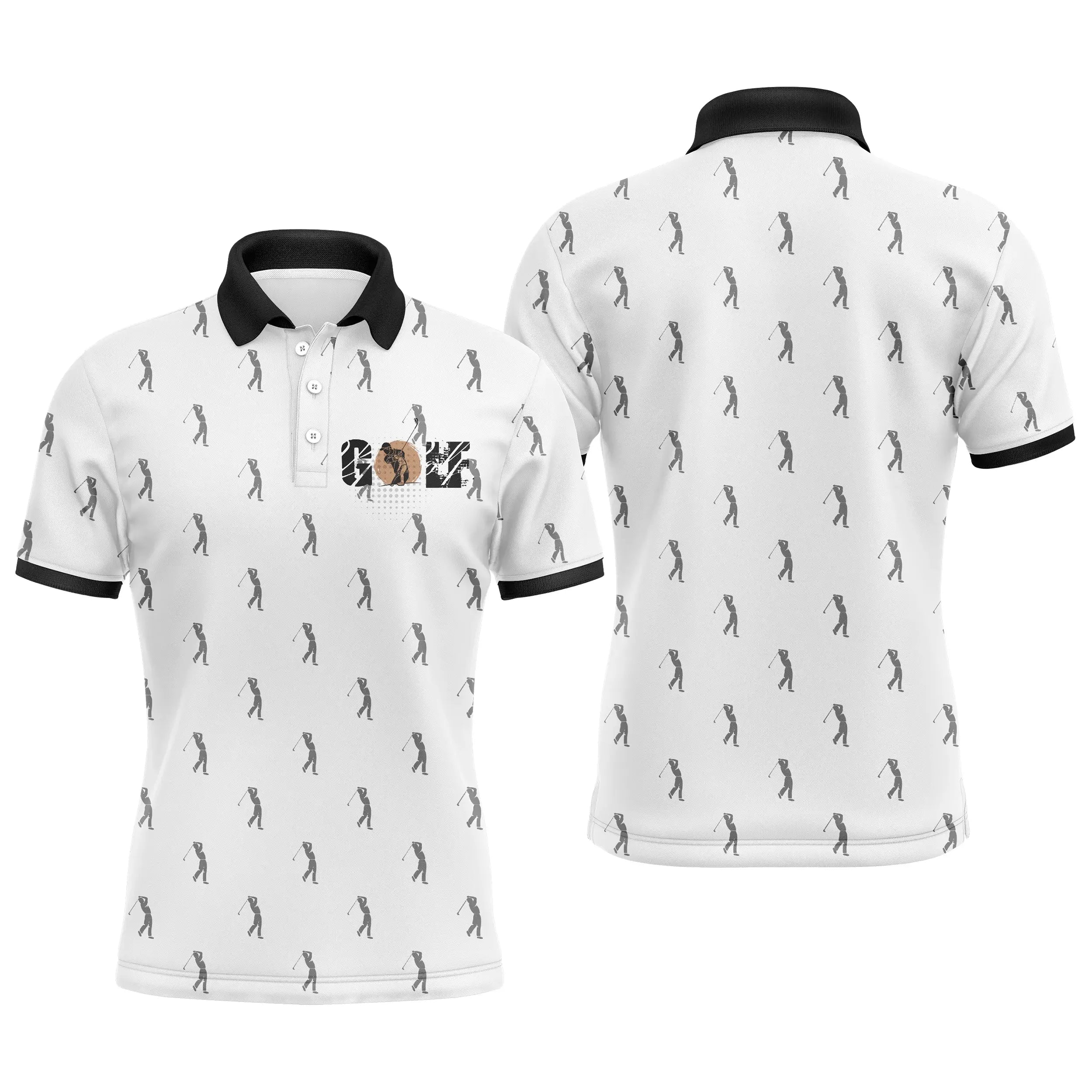 Chiptshirts Golf Polo - Golfer Motif, Original Golf Fan Gift - CT15082220