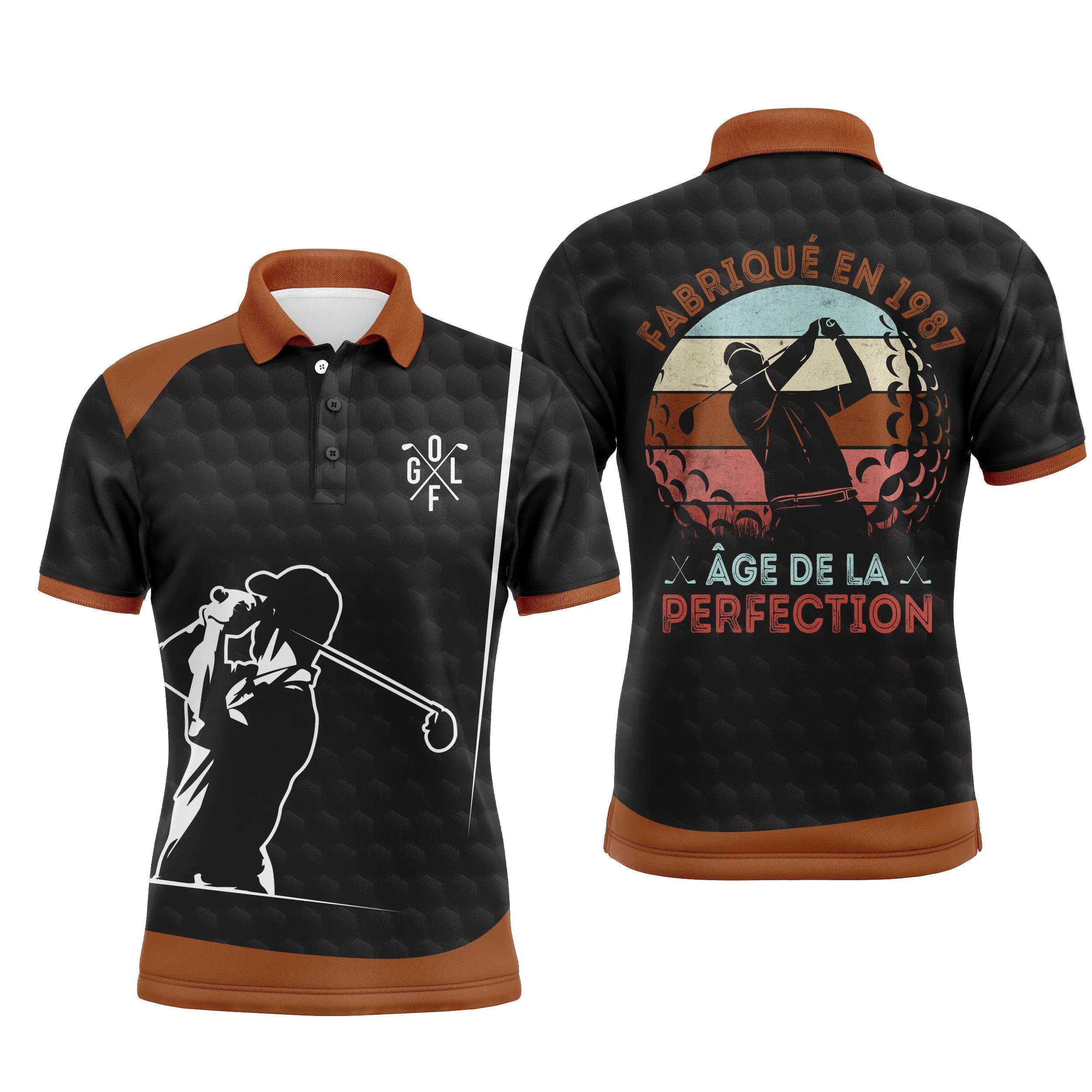 Chiptshirts - Polo de Golf Anniversaire 1987, Polo de Sport Homme et Femme, Fabriqué en 1987