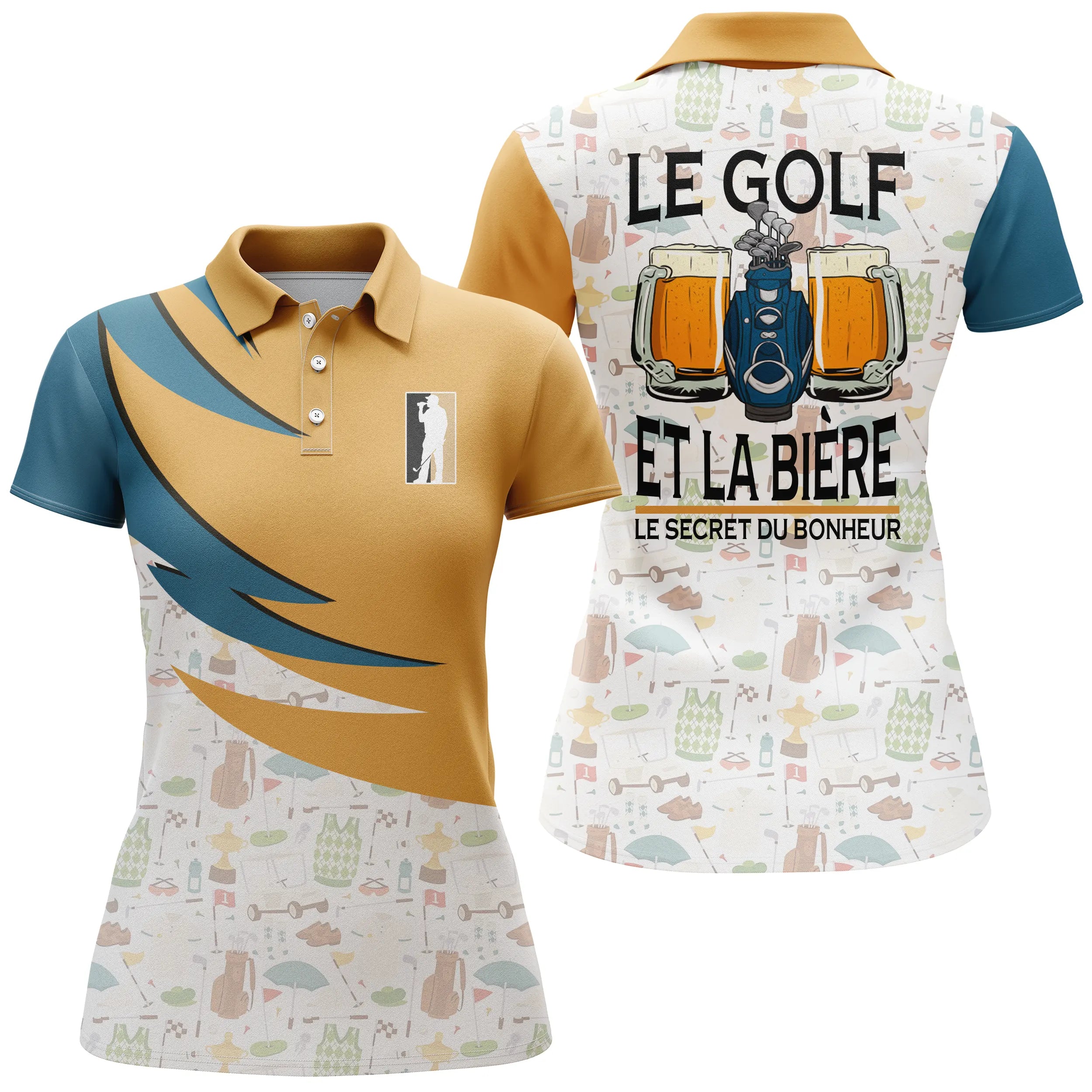 Chiptshirts - Polo De Golf (Golf Polo Shirt), Cadeau Humour (Funny Gift) Pour Fans De Golf (For Golf Fans), Polo de Sport Homme 