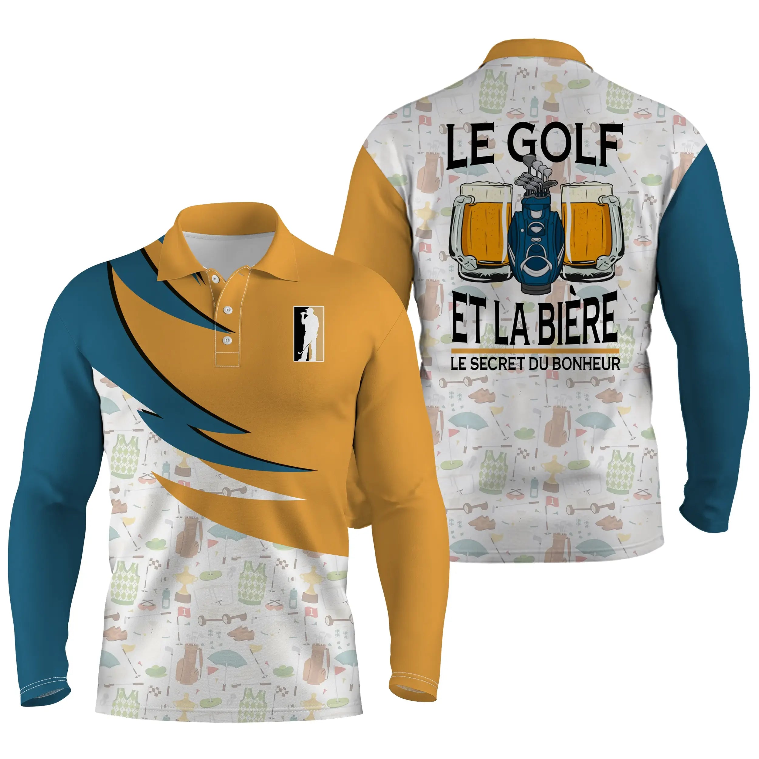 Chiptshirts - Polo De Golf (Golf Polo Shirt), Cadeau Humour (Funny Gift) Pour Fans De Golf (For Golf Fans), Polo de Sport Homme 