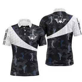 Chiptshirts - Polo de Golf, Polo à Séchage Rapide Homme Femme, Personnalisé pour Fans de Golf, Motifs Camouflage Golf - C