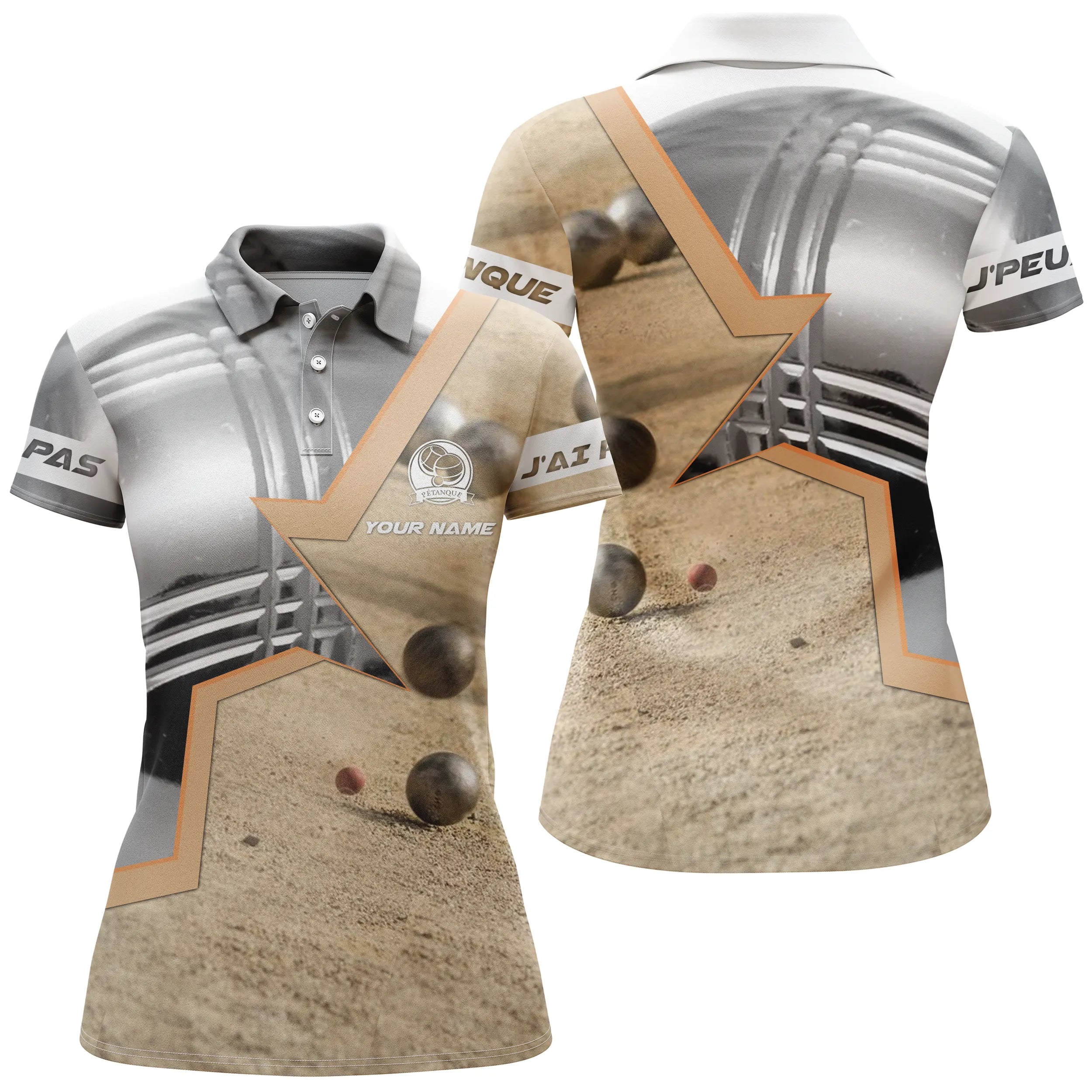 Chiptshirts Polo Pétanque, Cadeau Bouliste Idéal, J'Peux Pas, J'ai Pétanque, Motif Boule De Pétanque - CT03122220