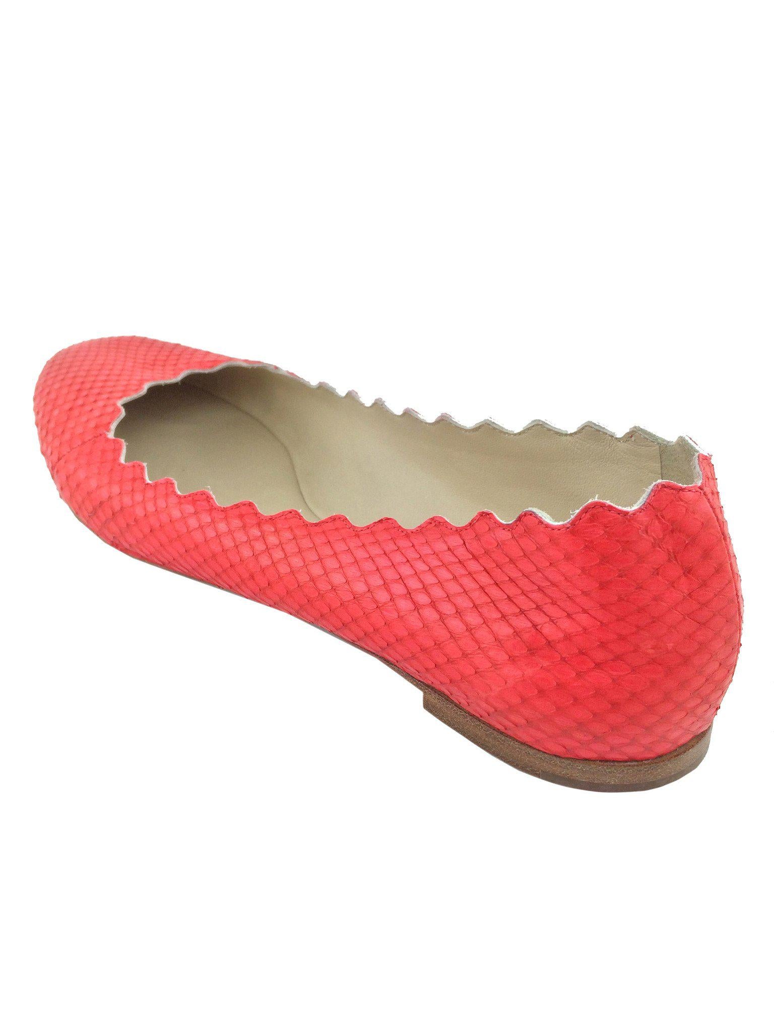 Chloe Lauren Snakeskin Flats Size 9.5 - Shop Now!