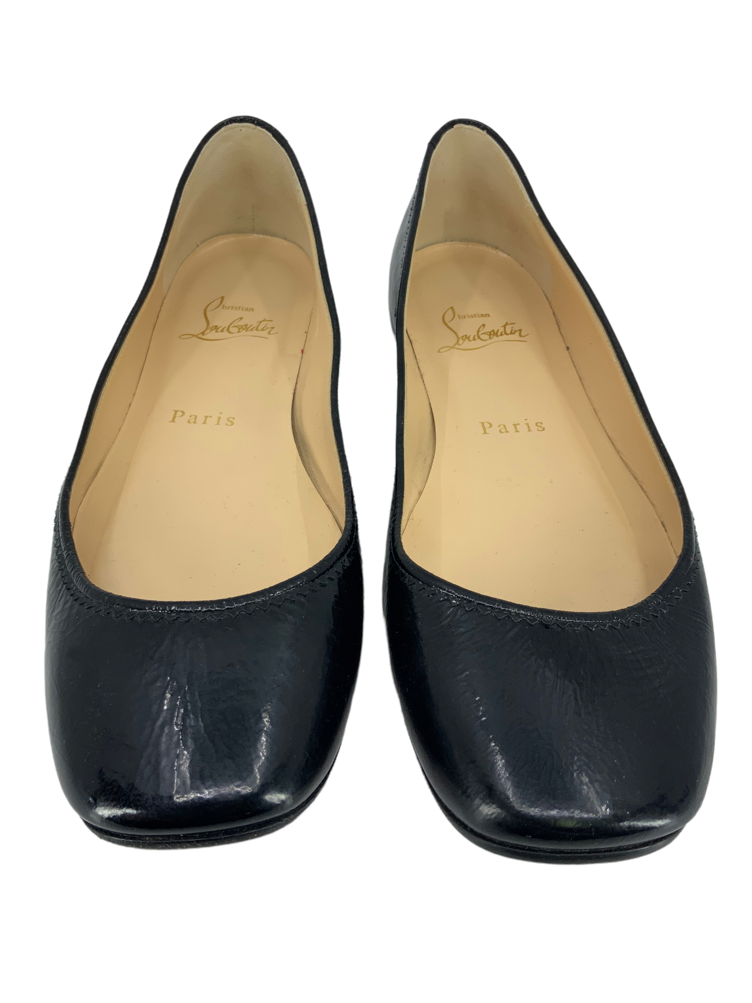 Christian Louboutin Patent Leather Vogue Flats Size 7 - Shop now.