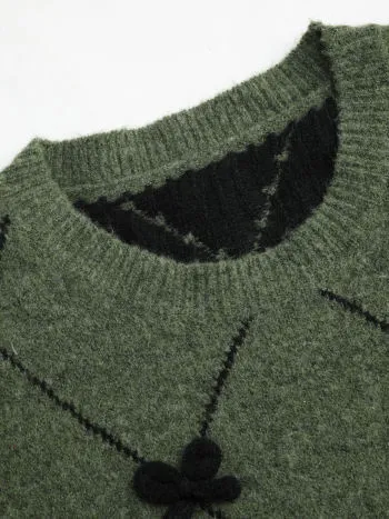 Cider Crew Neck Wool Sweater Office Elegant Style