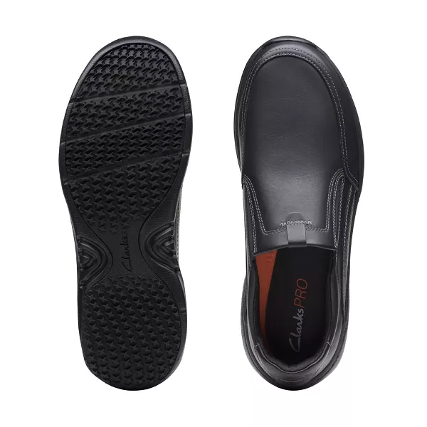 Clarks Men's Pro Step Black Leather shoes