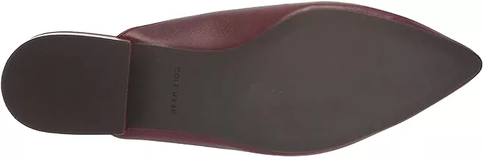 Cole Haan Piper Bloodstone Mules - Leather Pointed Toe Slip On Classic Shoes.