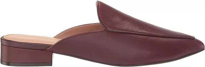 Cole Haan Piper Bloodstone Mules - Leather Pointed Toe Slip On Classic Shoes.