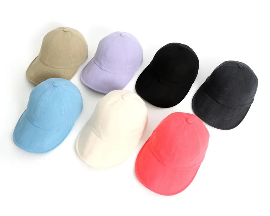 Cool Summer Linen Solid Baseball Caps Hats Velcro Wire Wide Brim Unique Novelty Unisex Mens Womens Adjustable Korean Kpop Style 