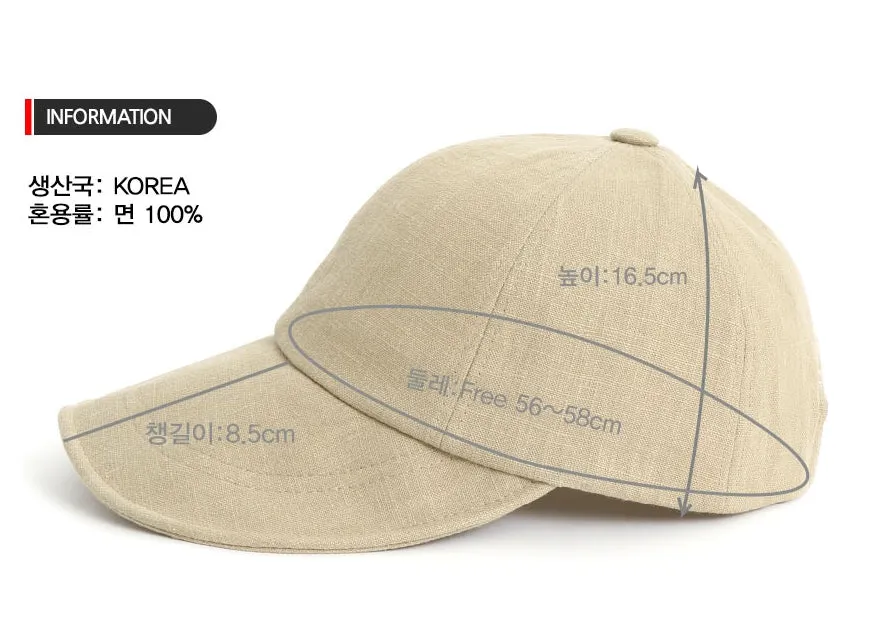 Cool Summer Linen Solid Baseball Caps Hats Velcro Wire Wide Brim Unique Novelty Unisex Mens Womens Adjustable Korean Kpop Style 