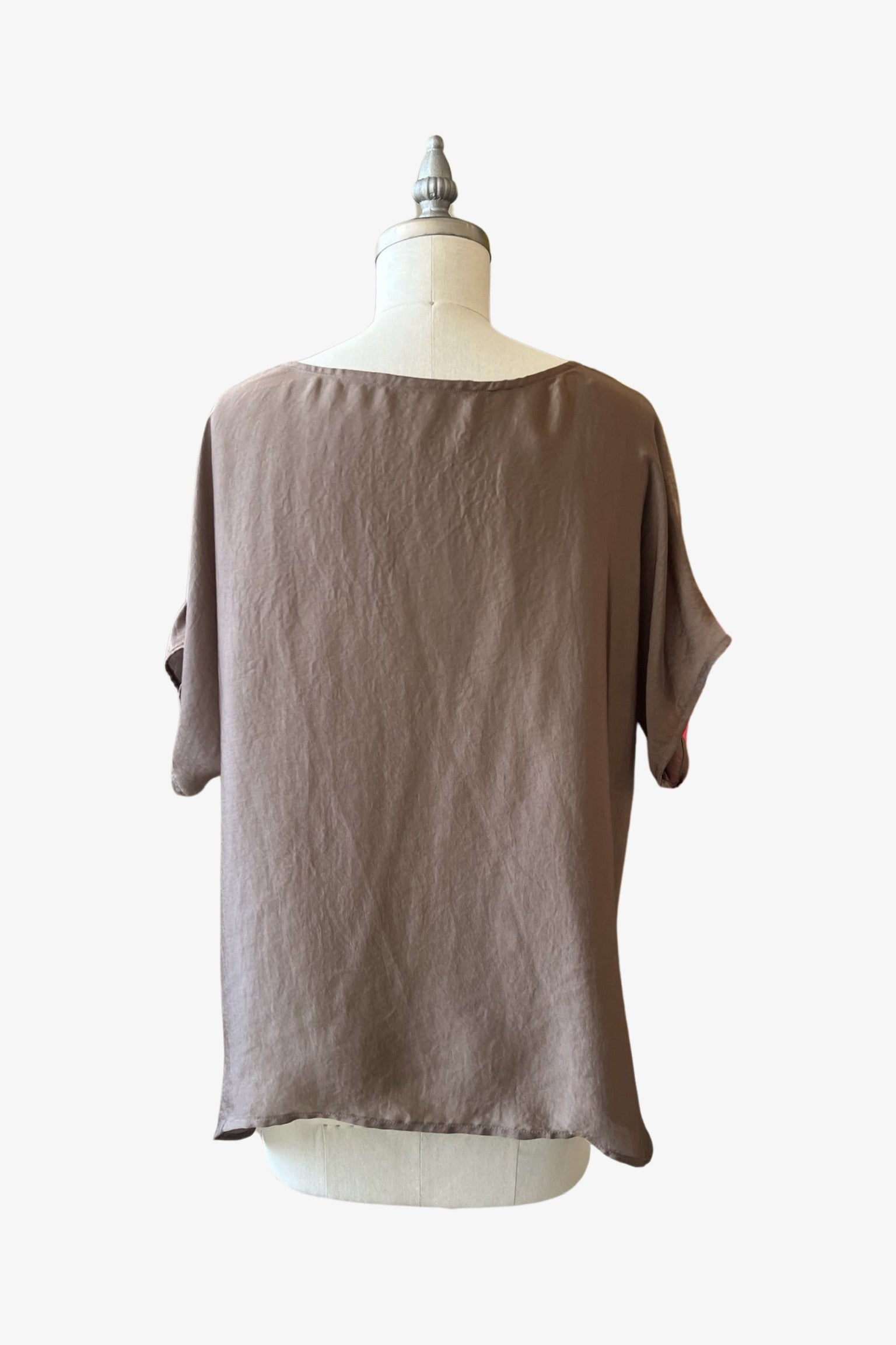 Cropped Truffle Shimmer T-Shirt