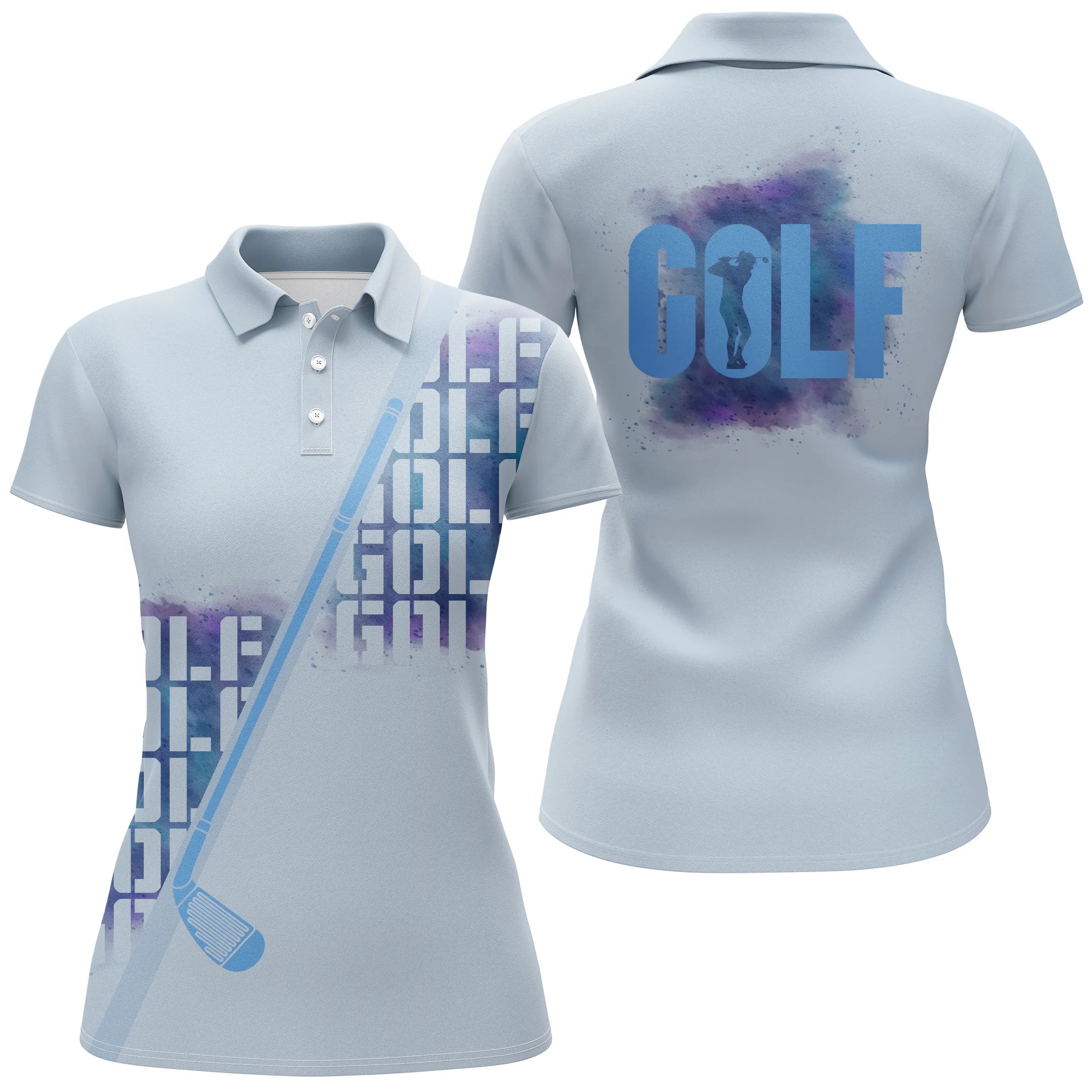 CTS250522 - Polo de Golf Bleu pour Fan De Golf - Polo de Sport Homme Femme - Golfeur, Golfeuse