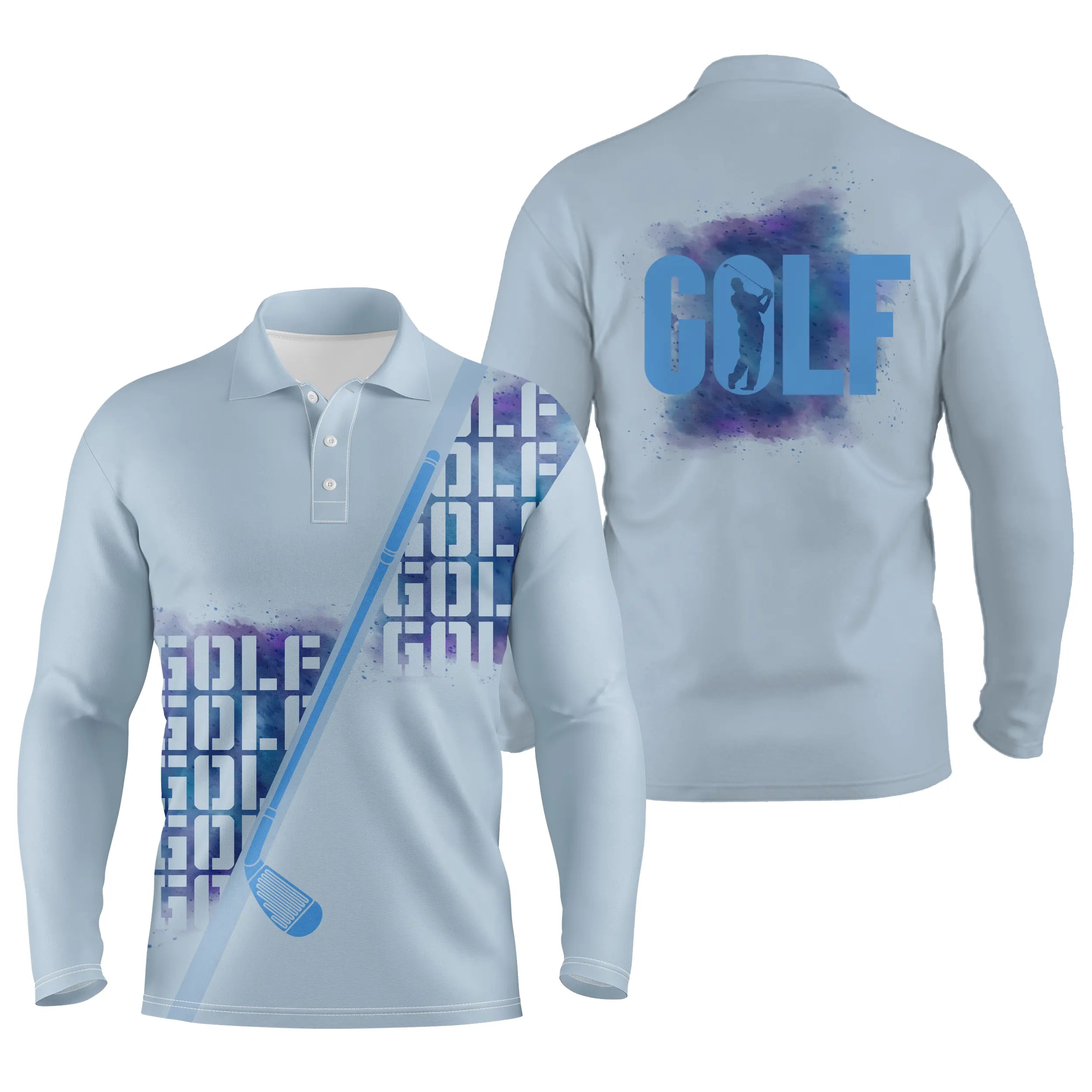 CTS250522 - Polo de Golf Bleu pour Fan De Golf - Polo de Sport Homme Femme - Golfeur, Golfeuse