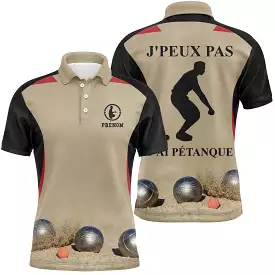 Custom Boule Player Gift - Polo Pétanque, I Can't, CT31112230