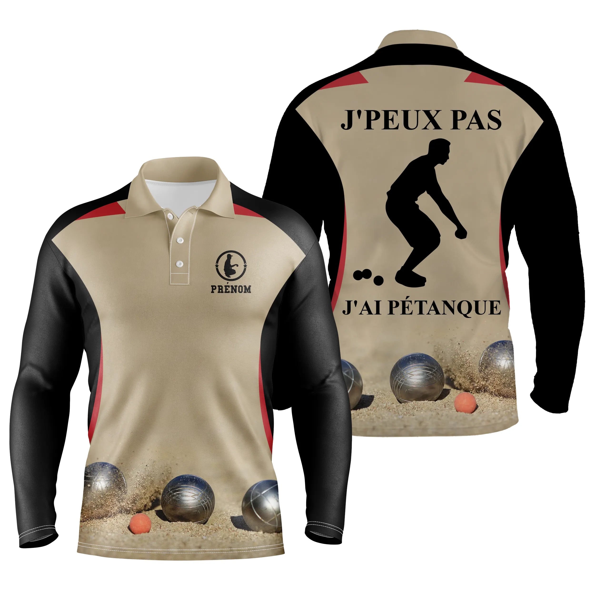 Custom Boule Player Gift - Polo Pétanque, I Can't, CT31112230