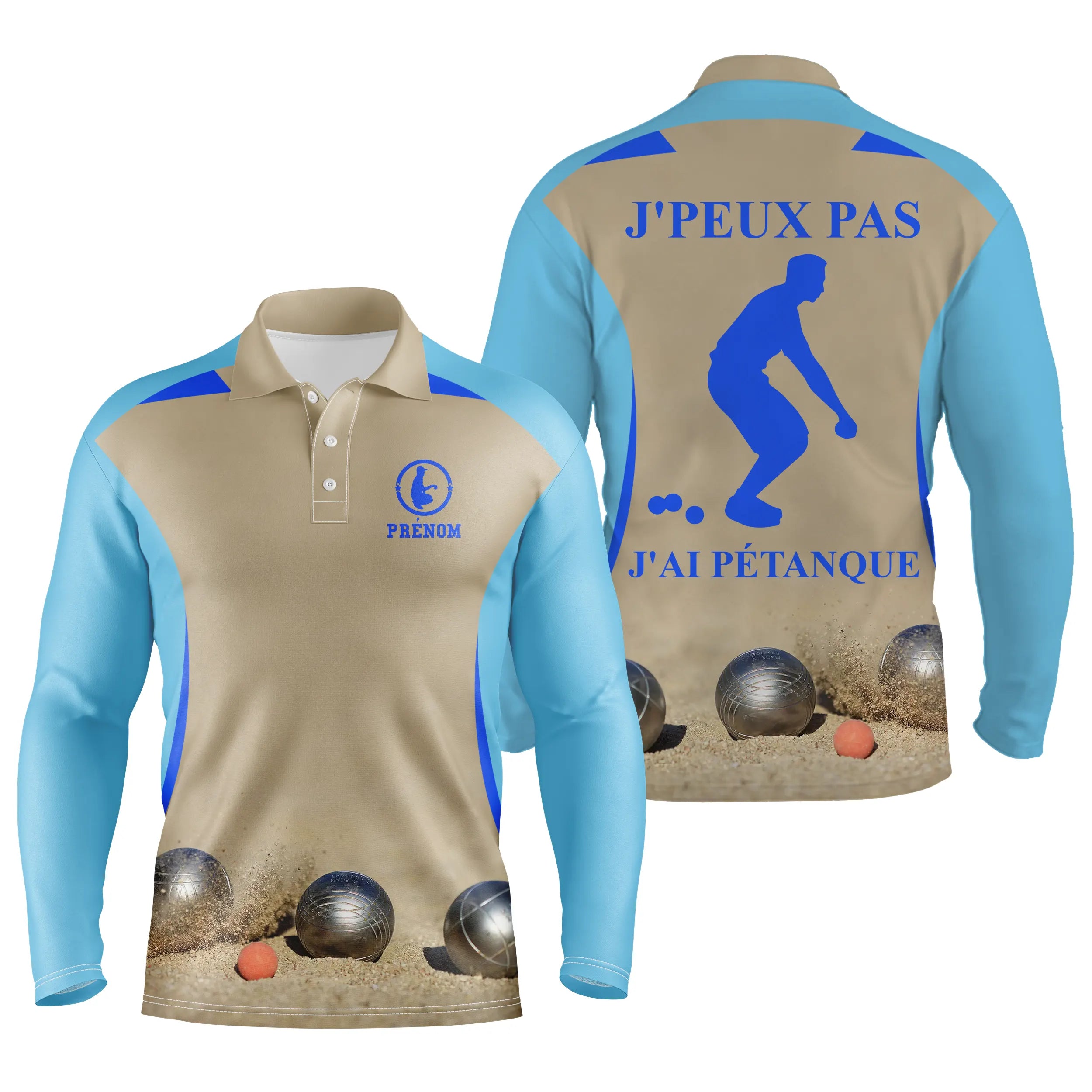 Custom Boule Player Gift - Polo Pétanque, I Can't, CT31112230