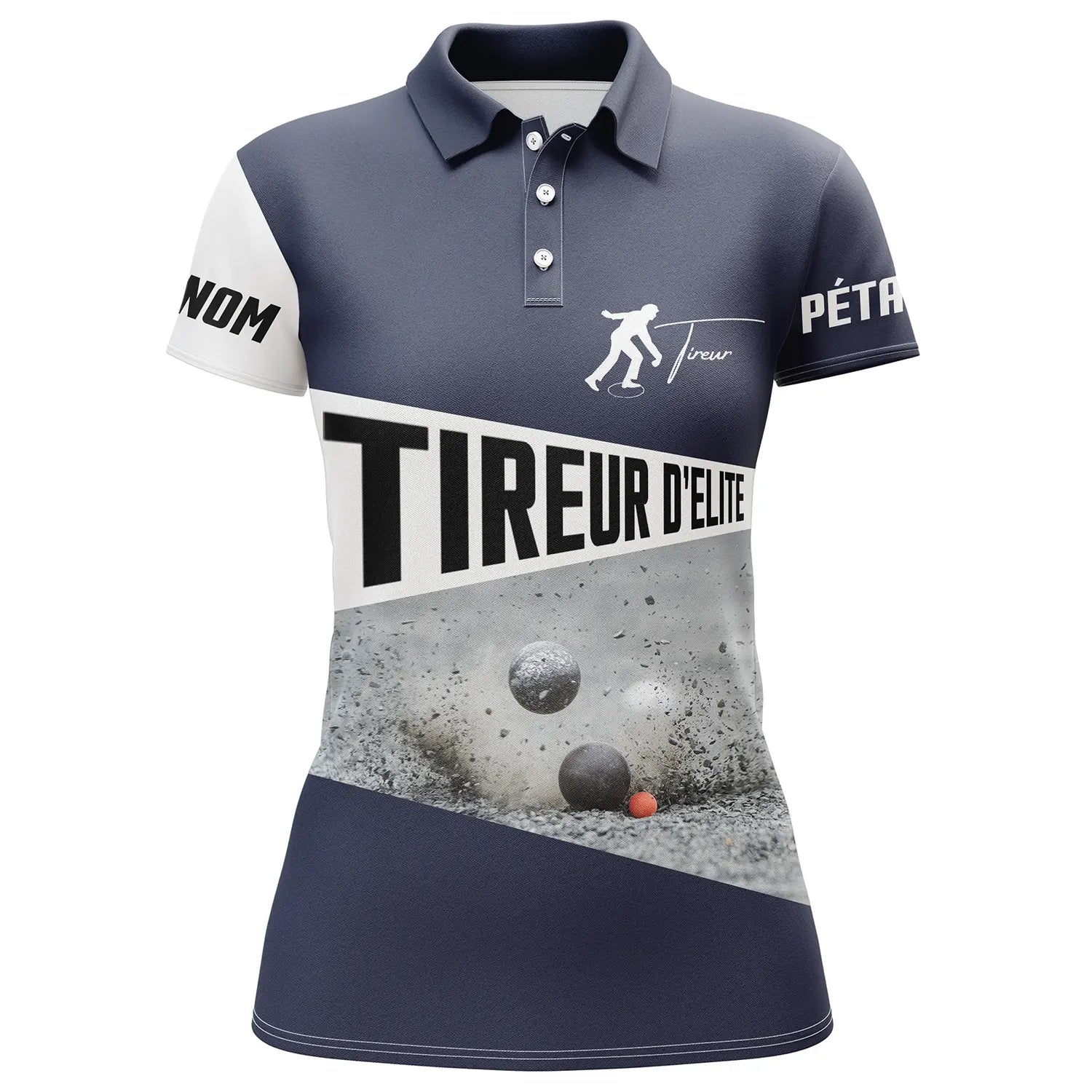 Customized Elite Shooter Pétanque Polo - Perfect Gift for Boule Enthusiasts - Unique Clothing for Pétanque Lovers - CT13072339