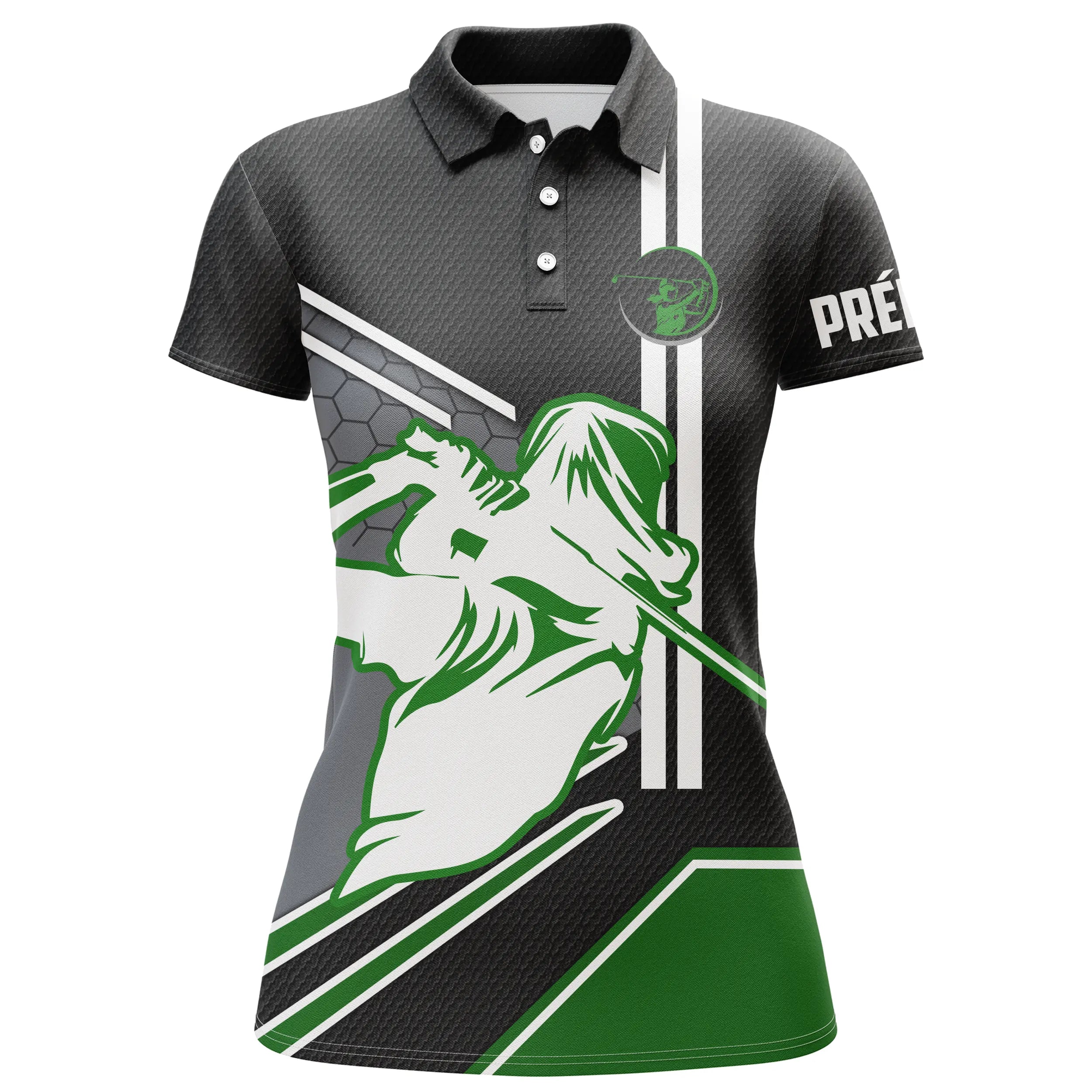 Customized Golf Polo Shirt, Golfer and Green Course Design - Perfect for Golf, Comfortable and Distinctive.