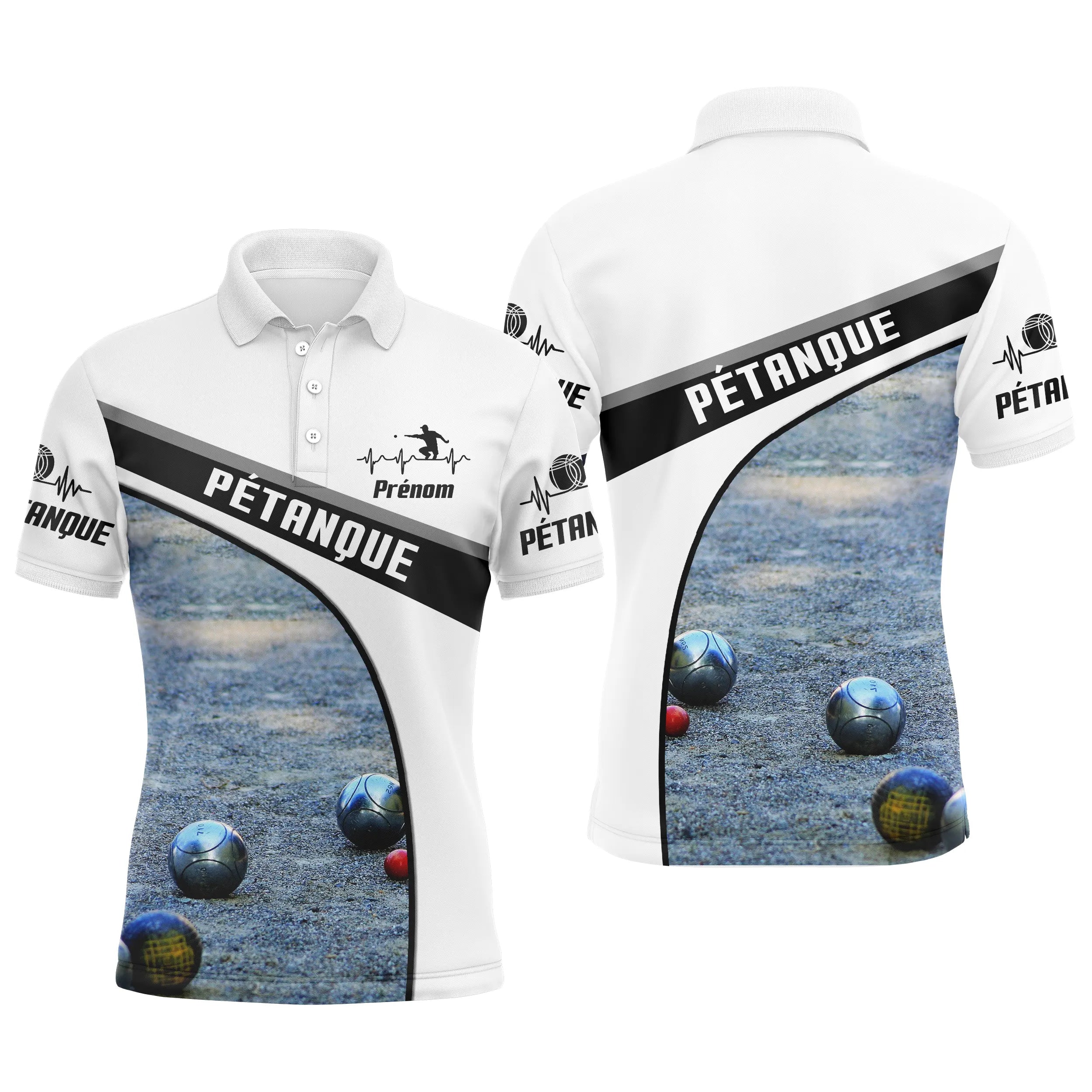 Customized Pétanque Polo - Perfect Boulist Gift - Pétanque Balls Pattern - CT08072310