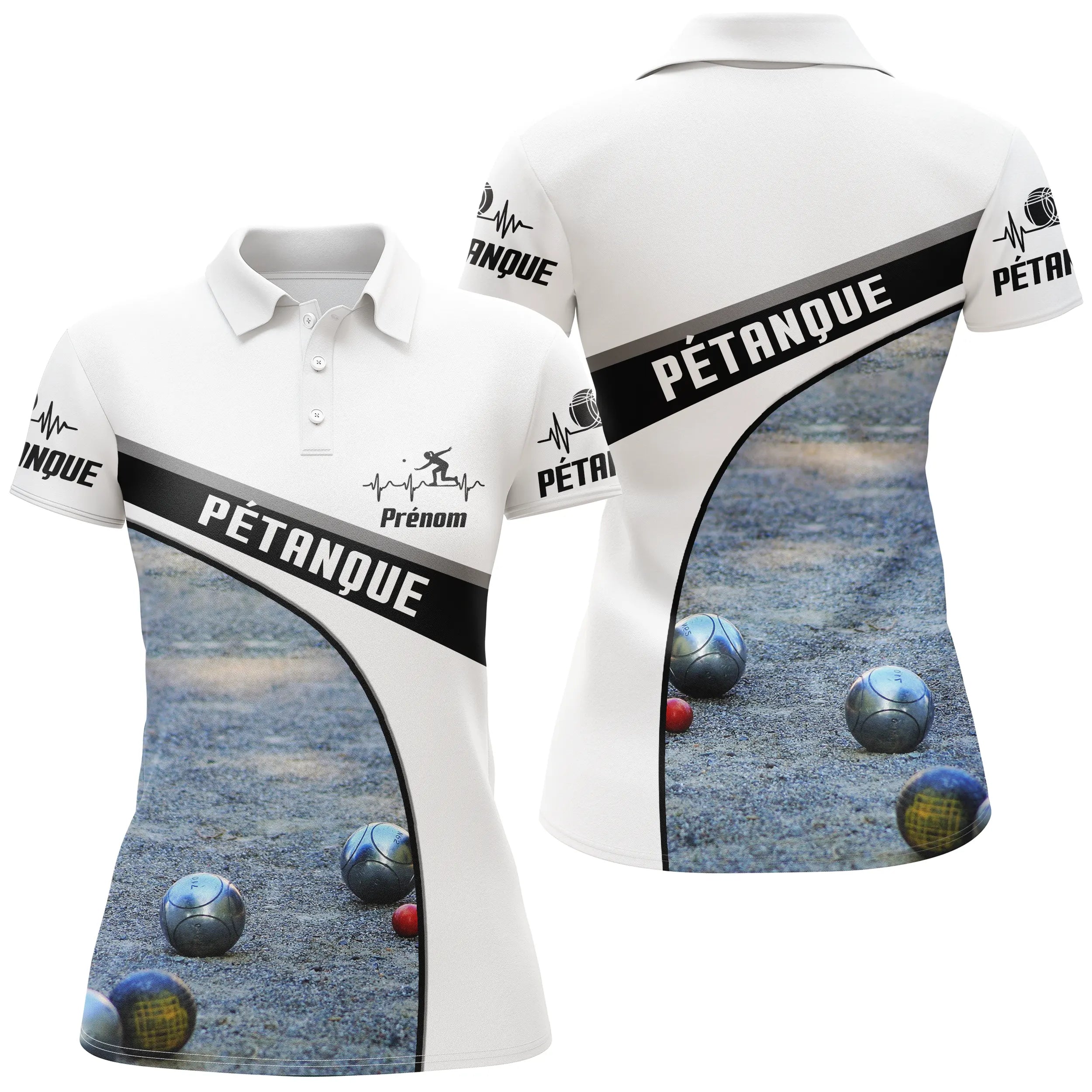 Customized Pétanque Polo - Perfect Boulist Gift - Pétanque Balls Pattern - CT08072310