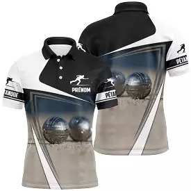 Customized Pétanque Polo Shirt - Boules and Boulistes Pattern - Perfect Gift for Pétanque Enthusiasts - CT08072311