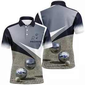 Customized Pétanque Polo Shirt with Boules Pattern, Comfortable and Long-lasting for Men and Women - CT13072337