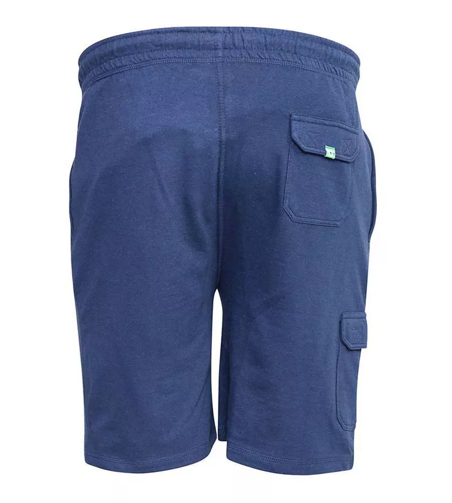 D555 Navy Lightweight Cotton Cargo Shorts for Big Men (JOHN NAVY)