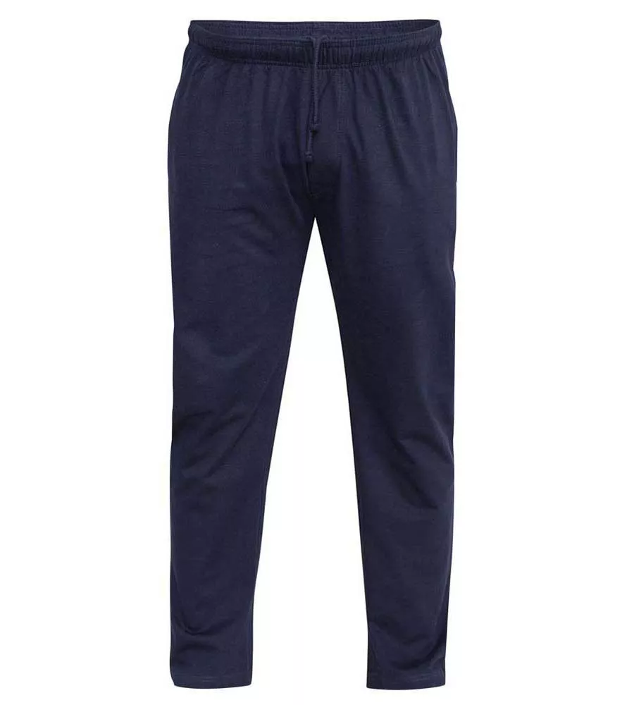 Big Men's Navy Lightweight Fleece Jogging Bottom With Open Hem (Rory Navy)