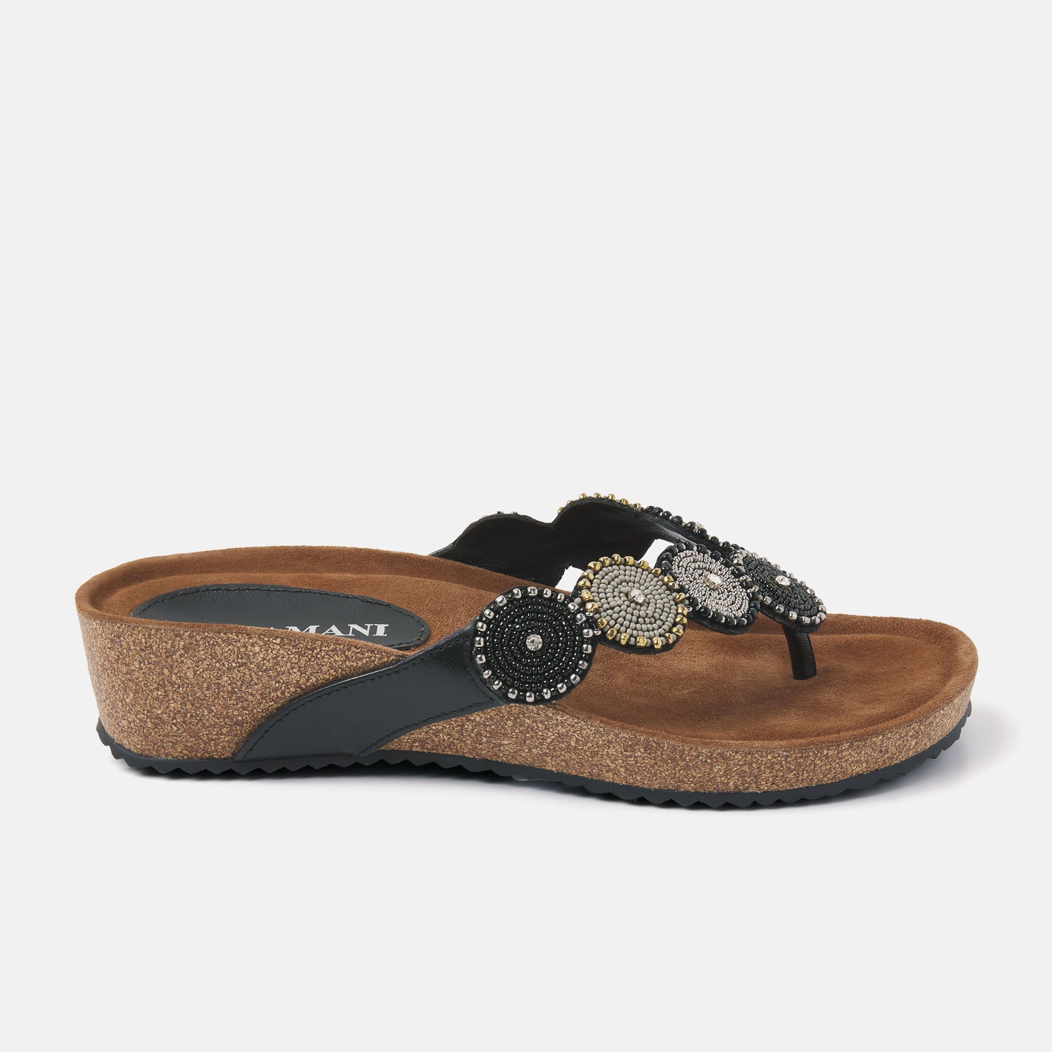 Dames Slippers 75.455 Black - Women's Black Slippers 75.455