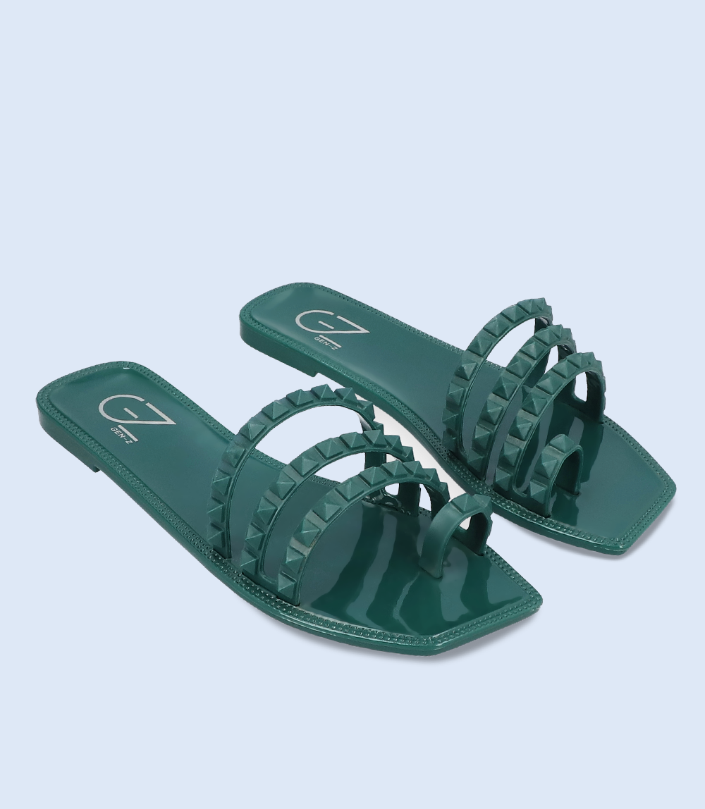 DARK GREEN Women Casual Slipper - BW7667