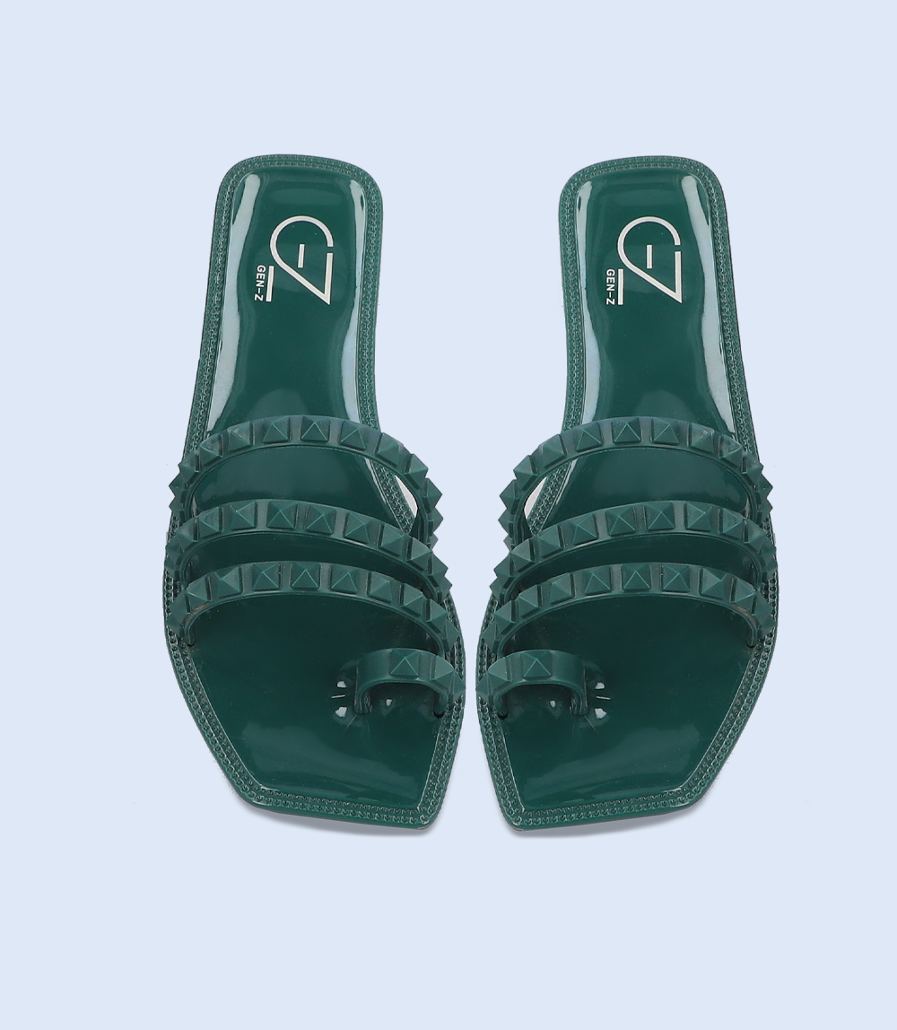 DARK GREEN Women Casual Slipper - BW7667