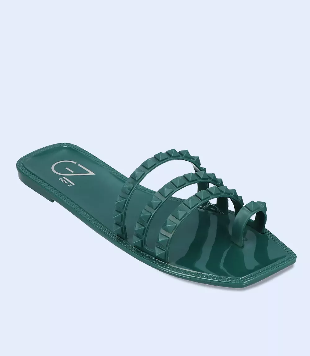 Dark Green Women's Casual Slipper (BW7667)